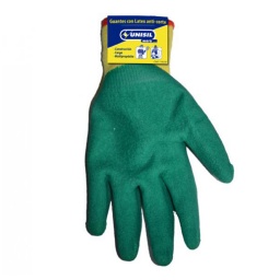 GUANTES CON LATEX ANTI CORTE UNISIL PALMA VERDE