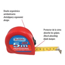 CINTA CON GOMA METRICA ACERO 5mt BEST VALUE