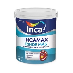 LATEX INTERIOR LAVABLE INCAMAX RINDE MAS BLANCO 4LT