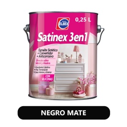 SATINEX 3 EN 1 NEGRO MATE 250ml ELBEX