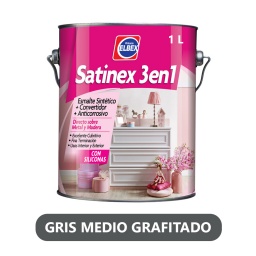 SATINEX 3 EN 1 GRIS MEDIO GRAFITADO 1LT ELBEX