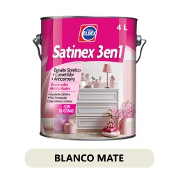 SATINEX 3 EN 1 BLANCO MATE 4LT ELBEX