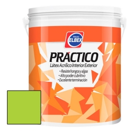 PRACTICO LATEX INT/EXT VERDE MANZANA 3.6LT ELBEX