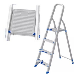 ESCALERA FAMILIAR ALUMINIO 4 ESCALONES 120kg WADFOW WLD3H04