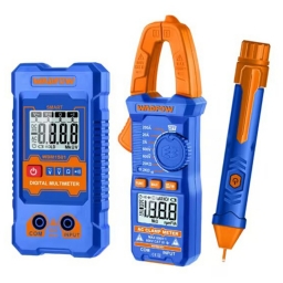 SET ELECTRICISTA TESTER - PINZA AMP - DETECTOR VOLT WADFOW WDM94011