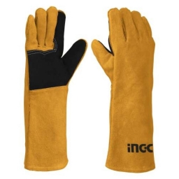 GUANTES CUERO LARGO SOLDADOR 16 INGCO HGVW02