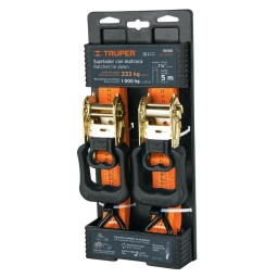 CINTA CATRACA LARGO 5mt ANCHO 3.81cm C.MAX 1500kg x2 UNIDADES TRUPER SU1500C