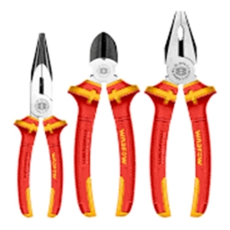 SET X3 ALICATES AISLADOS 1000V UNIVERSAL + CORTE DIAGONAL + PUNTA FINA WADFOW WDM94011