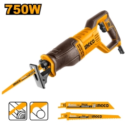 SIERRA SABLE 750W CON REGULADOR DE VELOCIDAD + 1HOJA DE SIERRA P/MADERA +1H ING-RS7508