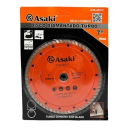 DISCO DIAMANTADO TURBO 180mm  ASAKI ASK08512