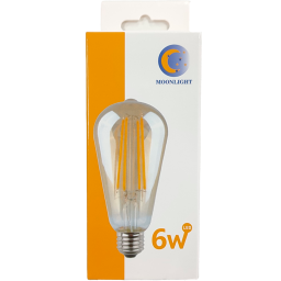 LAMPARA LED VINTAGE PERA 6W E27 ST64 2700K