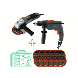 Combo Black + Decker Taladro 13mm + Amoladora 115mm Fs