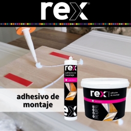 ADHESIVO DE MONTAJE PASTA BLANCA 300ml REX REX30328