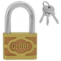 CANDADO GLOBE BRONCE PESADO 75