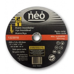 DISCO  CORTE ACERO fino  9" NEO