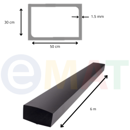 RECTANGULAR 50X30 X1,50  6M