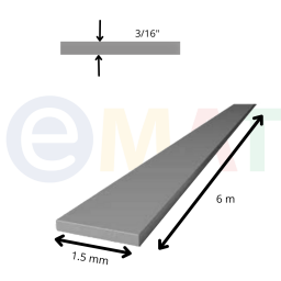 PLANCHUELA 316 X 1 12 6mt PERF 14mm