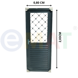 PUERTA CHAPA DOBLE 81x200cm IZQUIERDA (2609)