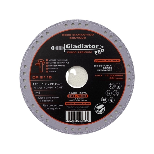 DISCO MULTIPROPOSITO 4 1/2 GLADIATOR DP8115/1