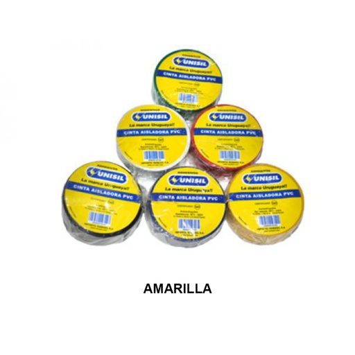 CINTA AISLADORA AMARILLA 19mm UNISIL