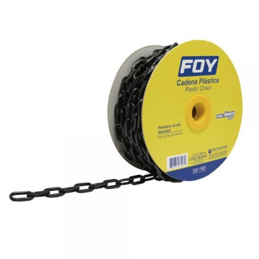 CADENA PLASTICA NEGRA 6mm 25mt FOY143423