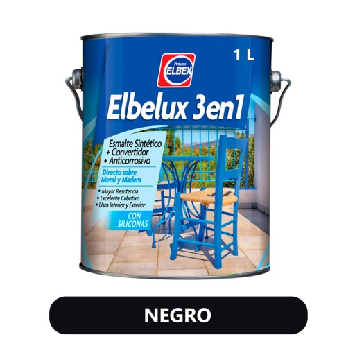 ELBELUX 3 EN 1 NEGRO 1LT