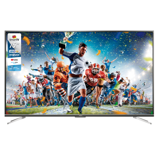 SMART TV ULTRA HD 4K 75" ENXUTA LEDENX1275SDF4KL