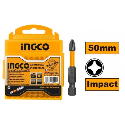 PUNTA IMPACTO PH2 50mm INGCO x unidad SDBIM11PH223