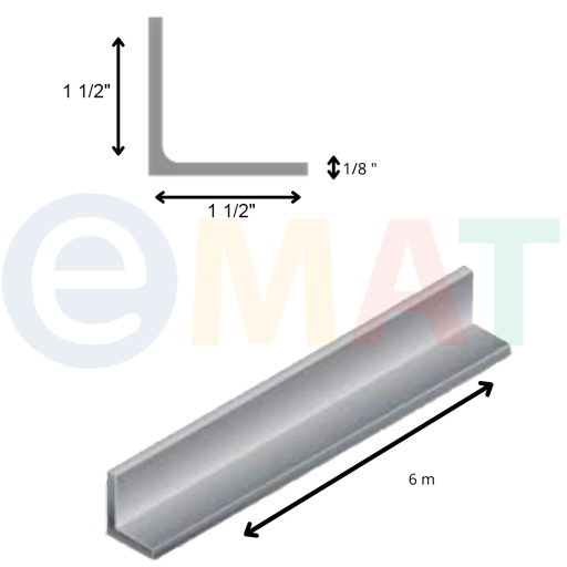 ANGULO 1/8" X 1 1/2" 6M