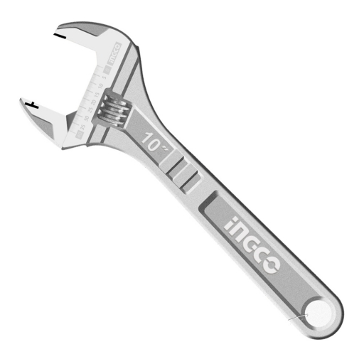 LLAVE FRANCESA AJUSTABLE 10(25CM) INGCO HADW131102 ABRE30MM