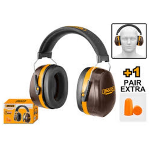 OREJERA PROTECTOR INDUSTRIAL 33DB + TAPONES ADICIONALES INGCO HEM3328