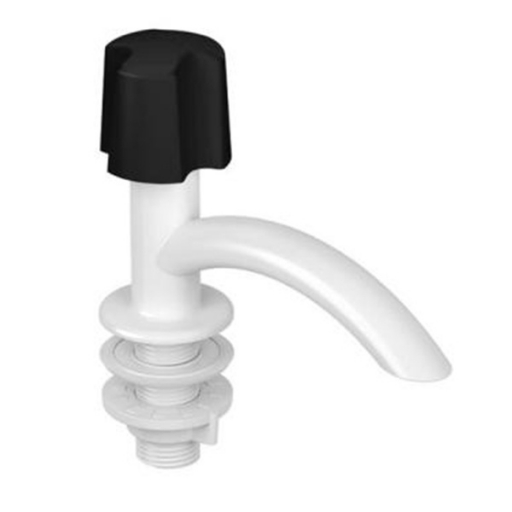 CANILLA PLASTICA LAVATORIO NEGRO/BLANCA DUDA