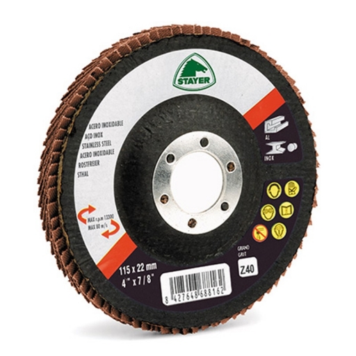 DISCO FLAP p/HIERRO 4 1/2 GR40 STAYER 5.0524
