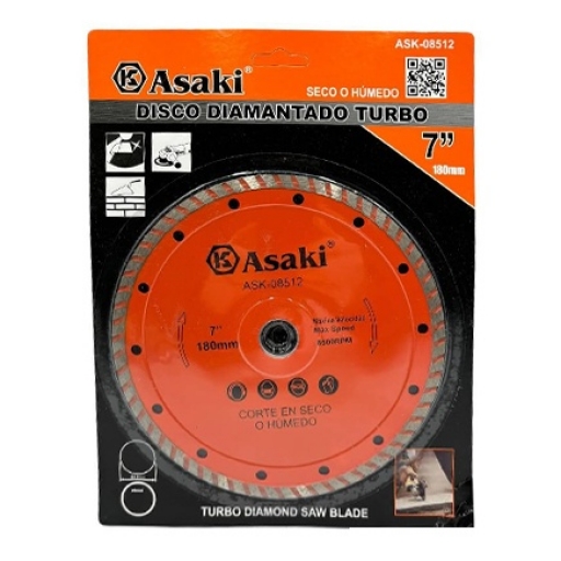DISCO DIAMANTADO TURBO 180mm  ASAKI ASK08512