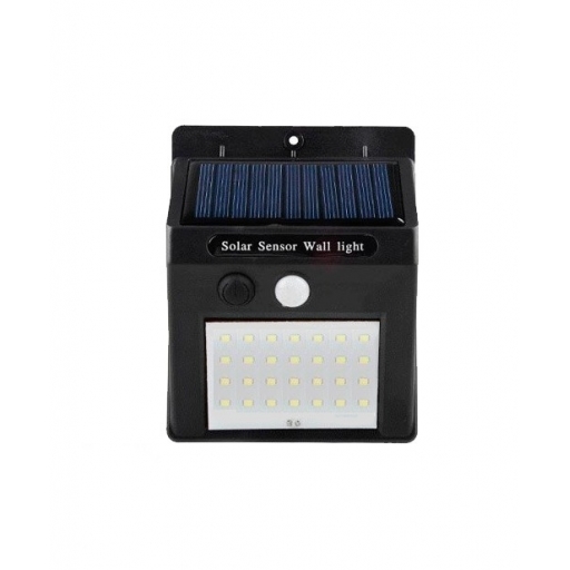 FOCO LED SOLAR DE PARED c/SENSOR 2W 3000K SOL_325