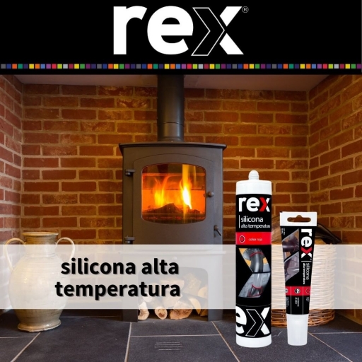 SILICONA ALTA TEMPERATURA ROJA 300ml REX REX30142