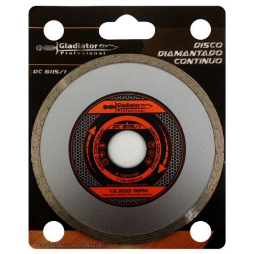 DISCO DIAMANTADO CONTINUO 4 1/2 GLADIATOR DC8115/1