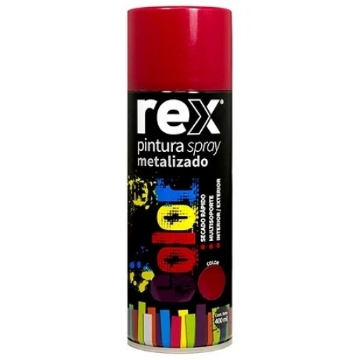 SPRAY METALICO ROJO 400ml REX