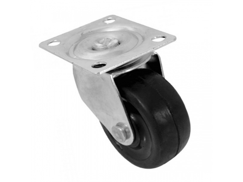 RUEDA DE GOMA PLANA BASE 2"