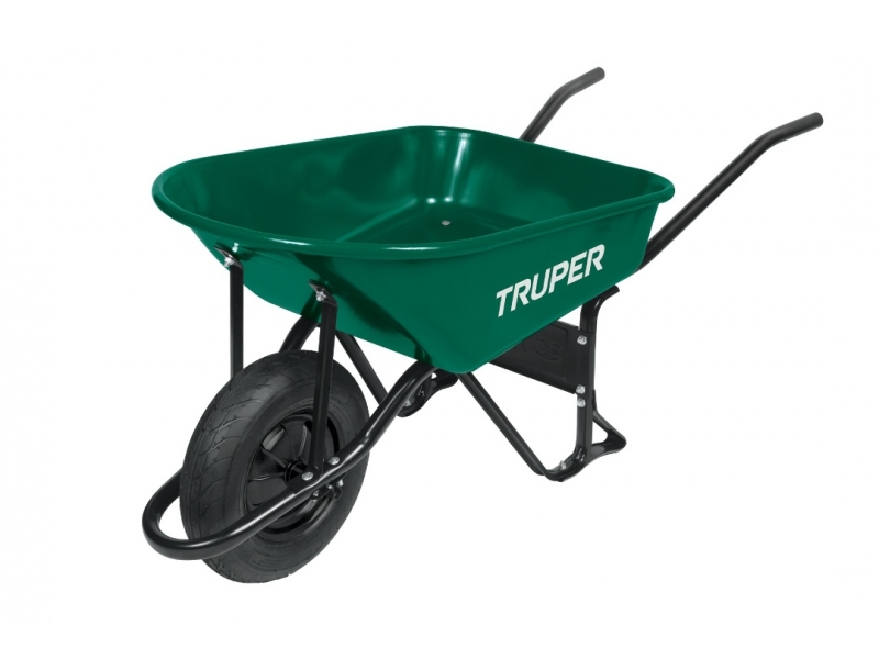 CARRETILLA ANGOSTA 70LT RUEDA MACIZA TRUPER CAT-55FF