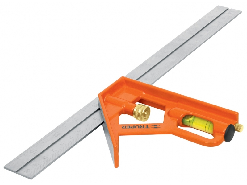 ESCUADRA COMBINADA (ESCUADRA/REGLA/NIVEL) cm/pulg 6" TRUPER ECT-6