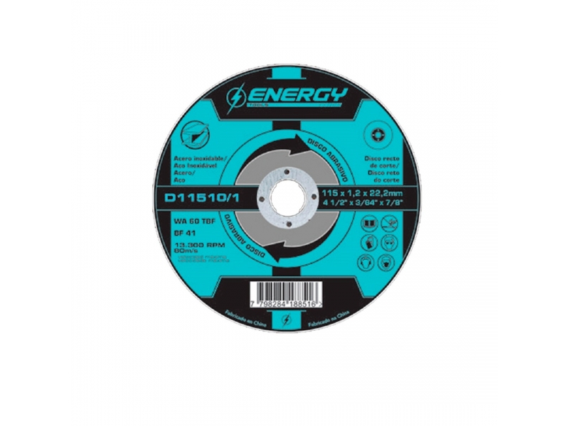 DISCO CORTE 4 1/2 ESP 1mm ENERGY D11510/1