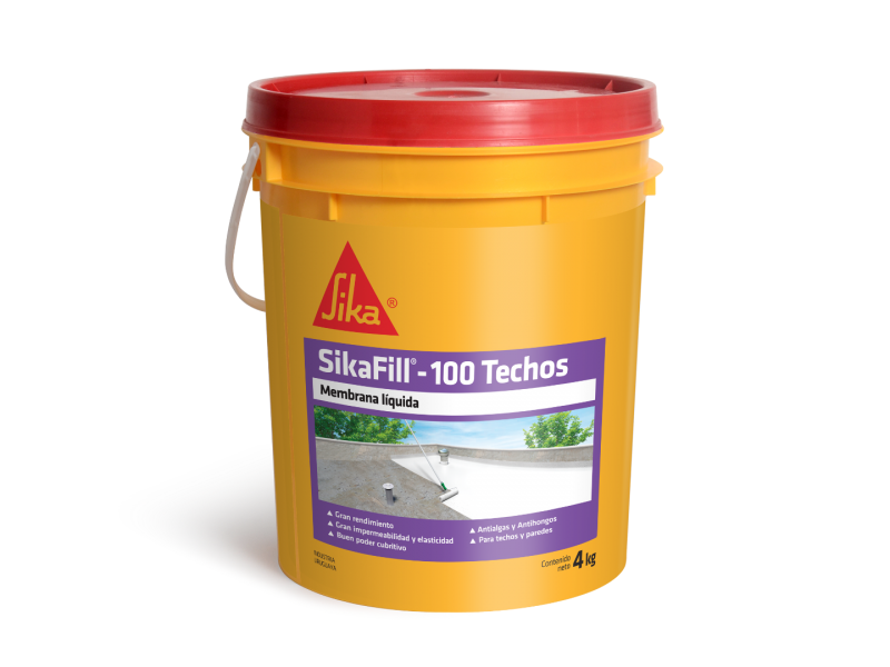 MEMBRANA LIQUIDA SIKAFILL-100 TECHOS GRIS 4kg