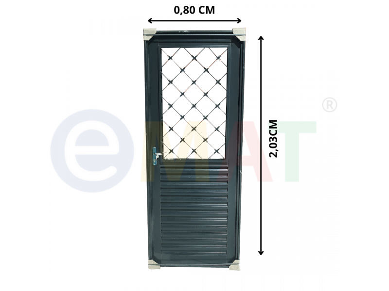 PUERTA CHAPA DOBLE 81x200cm IZQUIERDA (2609)