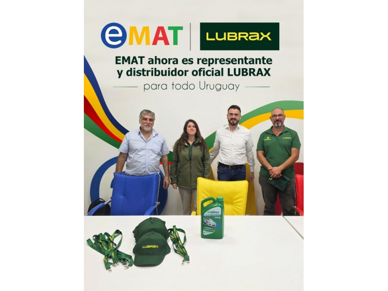 EMAT es ahora distribuidor oficial de LUBRAX en Uruguay